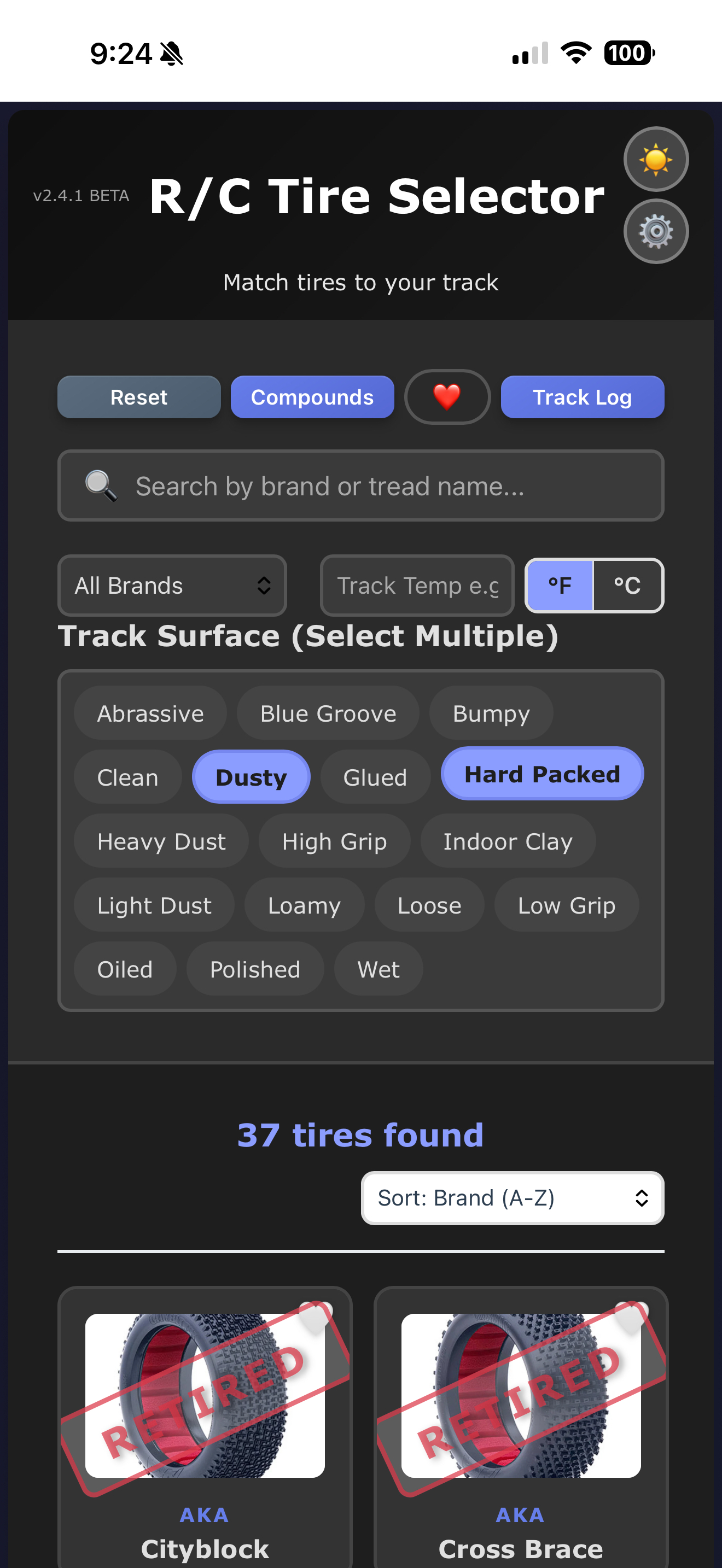 Surface tags selected