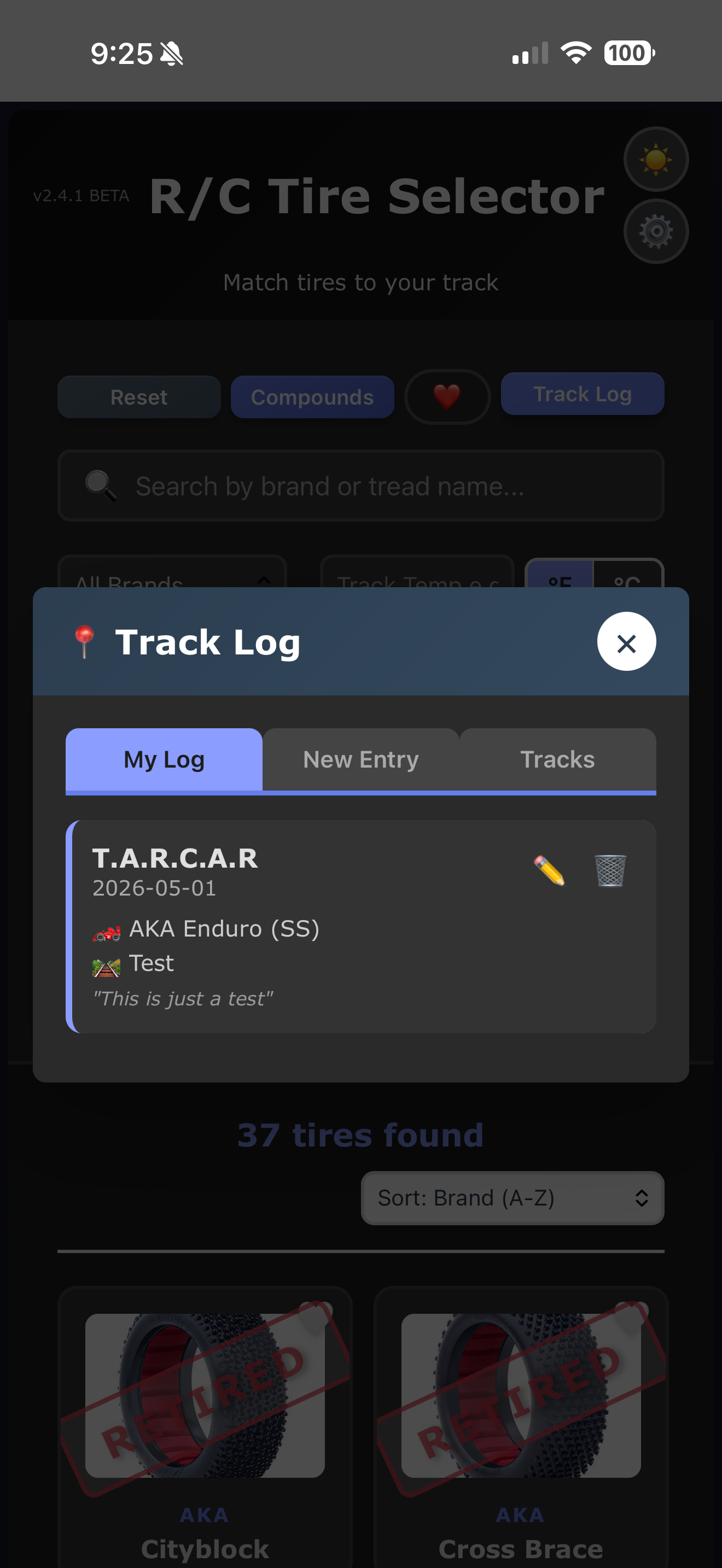My Log tab